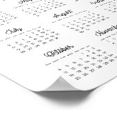 Retro-Typografie 2022-Kalender Poster (Ecke)