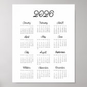 Retro-Typografie 2022-Kalender Poster (Vorne)