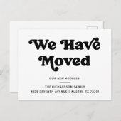 Retro Typografie | Ankündigung Postkarte (Vorne/Hinten)