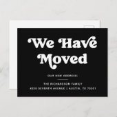 Retro Typografie | Ankündigung zur Schwarzen Beweg Postkarte (Vorne/Hinten)