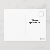 Retro Typografie | Ankündigung zur Schwarzen Beweg Postkarte (Rückseite)