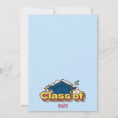 Retro Typografie Blauer Abschluss Farbiges Party Einladung (Vorderseite)