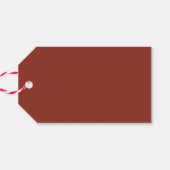 Retro Typografie Brown Frohe Weihnachten Geschenkanhänger (Rückseite Horizontal)