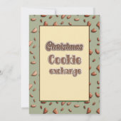 Retro Typografie Cookie Austausch Party Einladung (Rückseite)