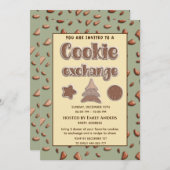 Retro Typografie Cookie Austausch Party Einladung (Vorne/Hinten)