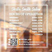 Retro Typografie Coole Geschäftszeiten Fensteraufkleber (Blatt 2)