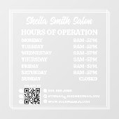 Retro Typografie Coole Geschäftszeiten Fensteraufkleber (Blatt)