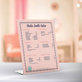 Retro-Typografie - Coole Preisliste Sockelschild