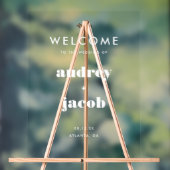 Retro Typografie Elegante Hochzeit Willkommen Acrylschild (Neutral)