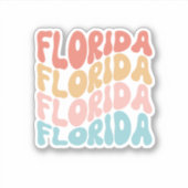Retro-Typografie Florida Groovy Aufkleber (Vorderseite)