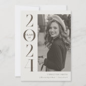 Retro Typografie Foto Abschluss Ankündigung (Vorderseite)