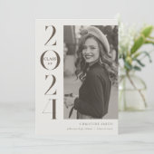 Retro Typografie Foto Abschluss Ankündigung (Stehend Vorderseite)