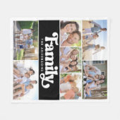 Retro Typografie FotoCollage Fleecedecke (Vorderseite (Horizontal))