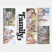 Retro Typografie FotoCollage Fleecedecke (Vorderseite (Horizontal))