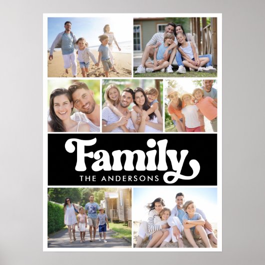 Retro Typografie FotoCollage Poster (Vorne)