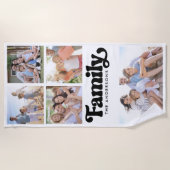 Retro Typografie FotoCollage Strandtuch (Vorderseite)