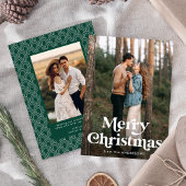 Retro Typografie Frohe Weihnachten 2 Foto Urlaub