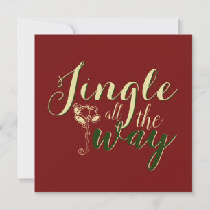 Retro-Typografie Fügen Sie Ihren Text hinzu Jingle Feiertagskarte