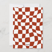 Retro Typografie Groovy Frohe Weihnachts-Foto Feiertagskarte (Rückseite)