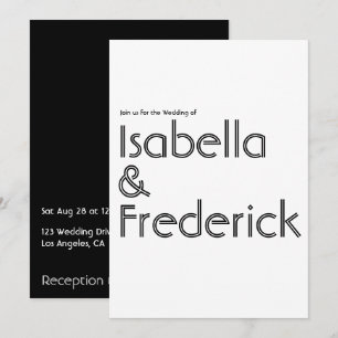 Retro-Typografie-Hochzeitseinladung Einladung