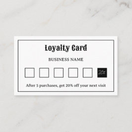 Retro Typografie Loyalitätskarte Treuekarte