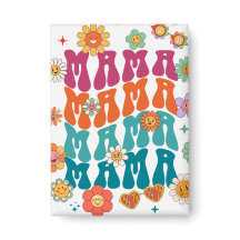 Retro-Typografie Mama Mama Florales Smiley-Gesicht