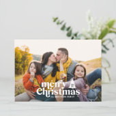 Retro Typografie modern 1 Foto Weihnachten (Stehend Vorderseite)