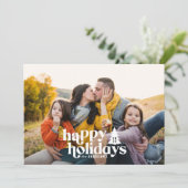 Retro Typografie modern 1 Foto Weihnachten (Stehend Vorderseite)