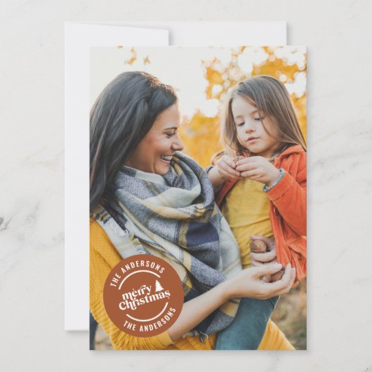 Retro Typografie modern 1 Foto Weihnachten (Vorderseite)