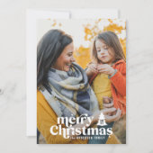 Retro Typografie modern 1 Foto Weihnachten (Vorderseite)