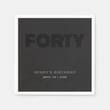 Retro-Typografie moderne schwarze 40. Geburtstag