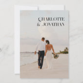 Retro Typografie Modernes Foto Probe Abendessen Einladung (Rückseite)