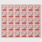 Retro Typografie, Niedlicher Holiday Cup of Cheer Geschenkpapier (Flach)