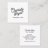 Retro Typografie Quadratische Visitenkarte (Vorne/Hinten)