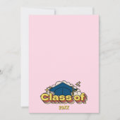 Retro Typografie Rosa Abschluss Farbiges Party Einladung (Vorderseite)