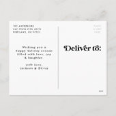 Retro Typografie Schwarz Frohe Weihnachten Non-Fot (Rückseite)