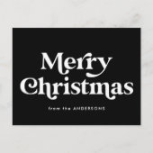 Retro Typografie Schwarz Frohe Weihnachten Non-Fot (Vorderseite)