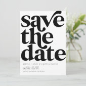 Retro-Typografie Speichern Sie die Datumskarten (Stehend Vorderseite)