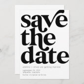 Retro-Typografie Speichern Sie die Datumskarten (Vorne/Hinten)