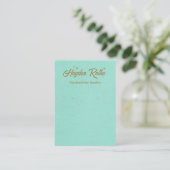 Retro Typografie Stars Türkise Ohrring-Anzeige Visitenkarte (Stehend Vorderseite)