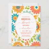 Retro Typografie Summer Sun Brautparty Einladung (Vorderseite)