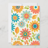 Retro Typografie Summer Sun Brautparty Einladung (Rückseite)