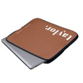 Retro Typografie Terracotta Personalisiert Laptopschutzhülle (Vorne Knopf)