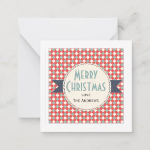 Retro Typografie und Pattern Happy Holidays Mitteilungskarte