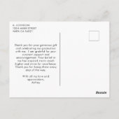 Retro Typografie Vielen Dank Abschluss Foto Postkarte (Rückseite)