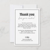 Retro Typografie Vielen Dank Rabattkarte Dankeskarte (Vorderseite)