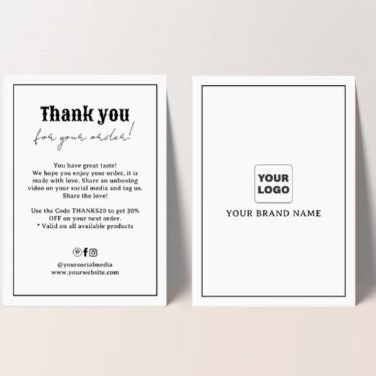 Retro Typografie Vielen Dank Rabattkarte Dankeskarte