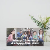 Retro Typografie Weihnachten & Neue Jahre Vier Fot (Stehend Vorderseite)