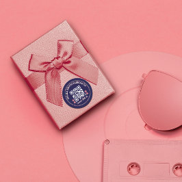 Retro Typografy Business Social Media QR-Code Runder Aufkleber