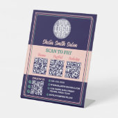 Retro Typografy Cool Business Cashless Scan Pay Sockelschild (Vorderseite)